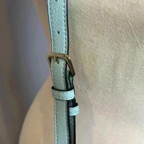 Kate Spade Leather Crossbody - Aqua Blue with front zipper - Picture 5 of 10